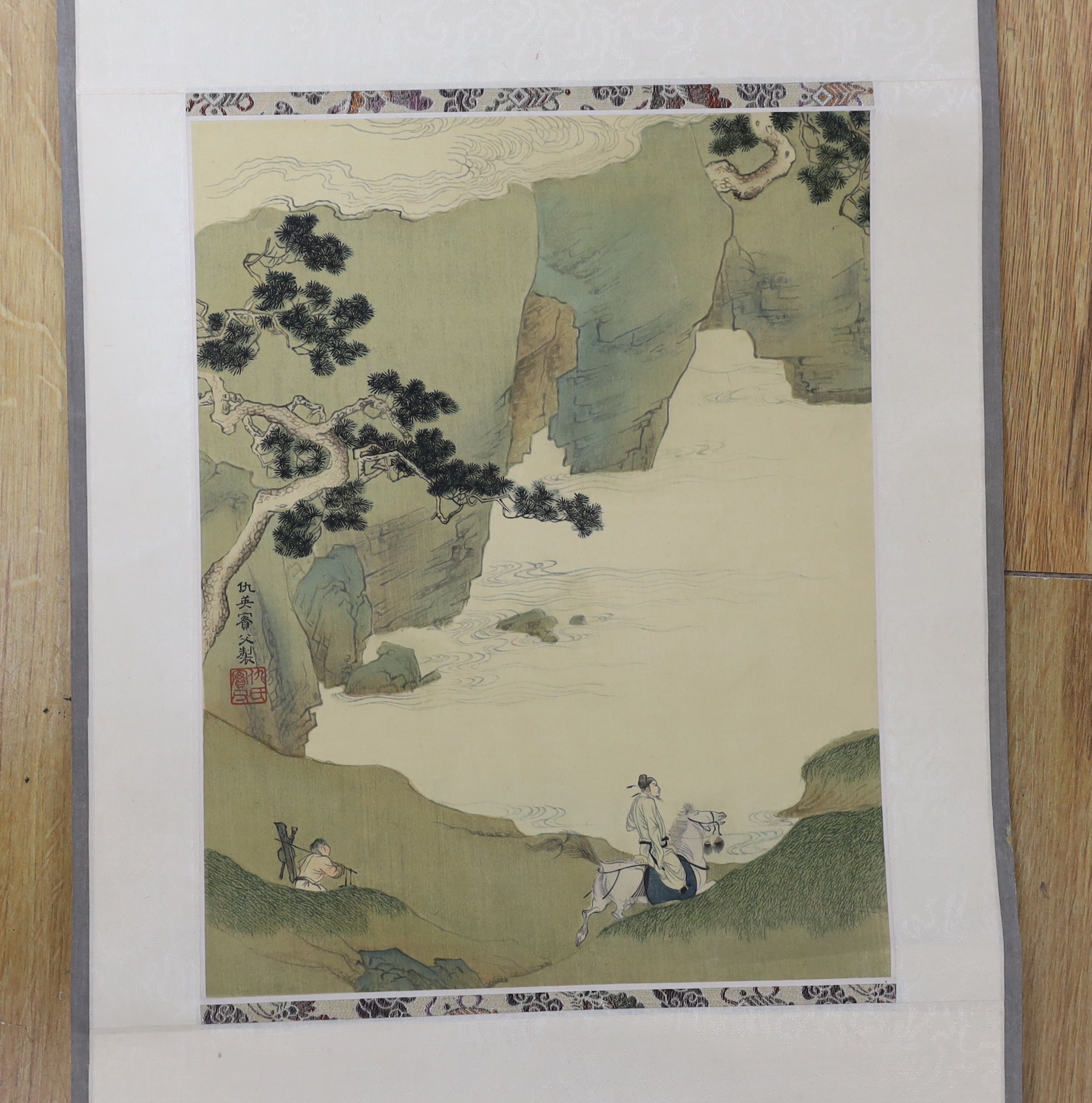 Four mid 20th century Chinese scroll pictures